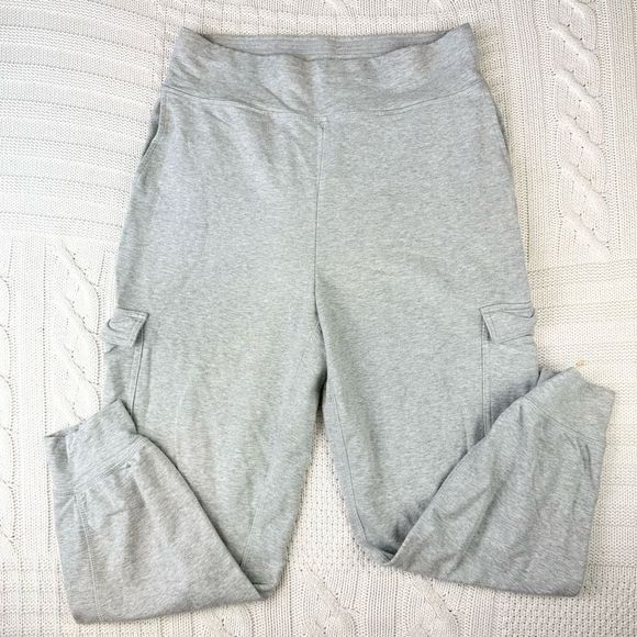 Aerie Offline Cargo Style Sweatpants Joggers Size Medium Loose Fit Gray - Picture 1 of 11